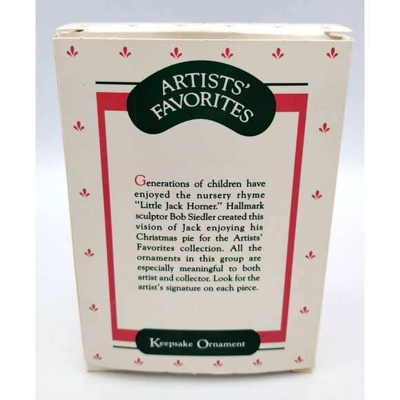 Little Jack Horner Hallmark Keepsake Ornament 1988 Bob Siedler Boxed Christmas - Picture 7 of 8